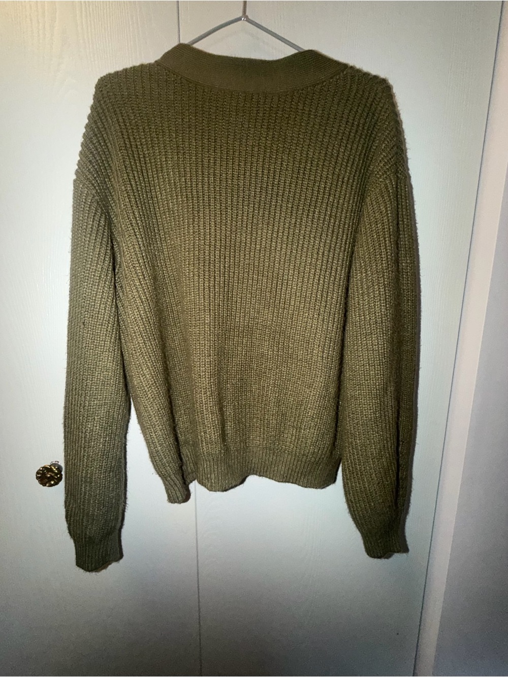 George Olive Ribbed Crewneck Sweater - Picture 3 of 5